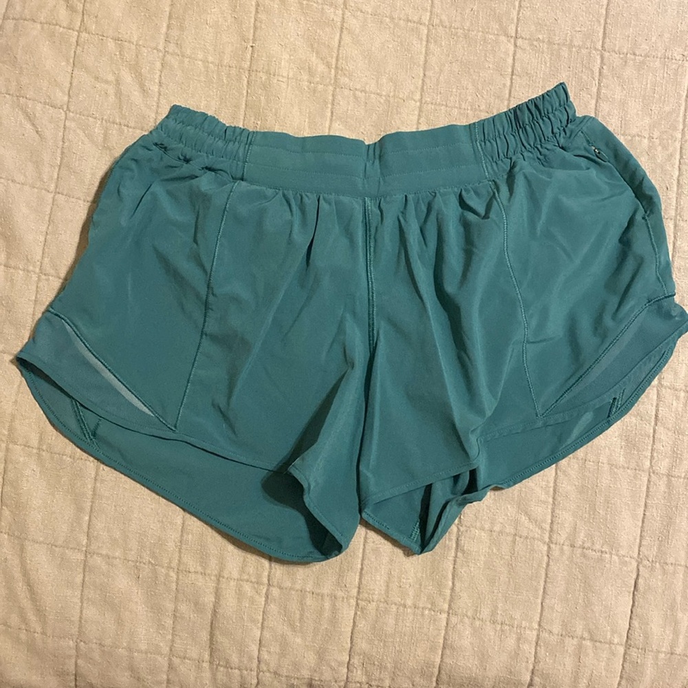 Lululemon hotty-hot shorts teal - size 10